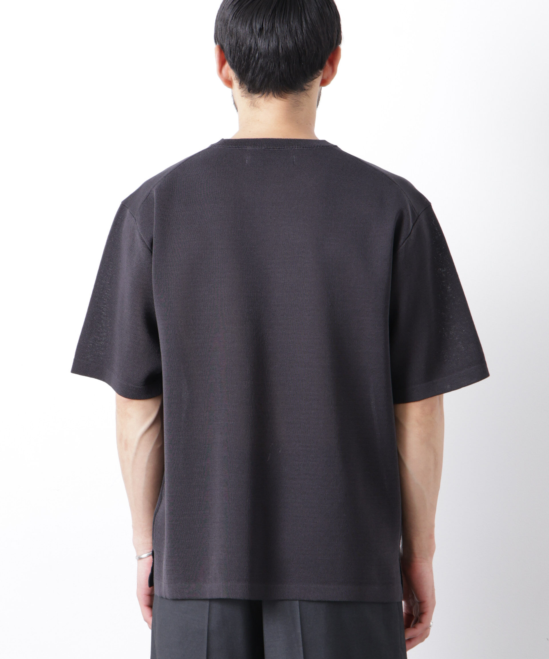 NANO universe「12ゲージドライニットTシャツ 半袖」|ニット・セーター|