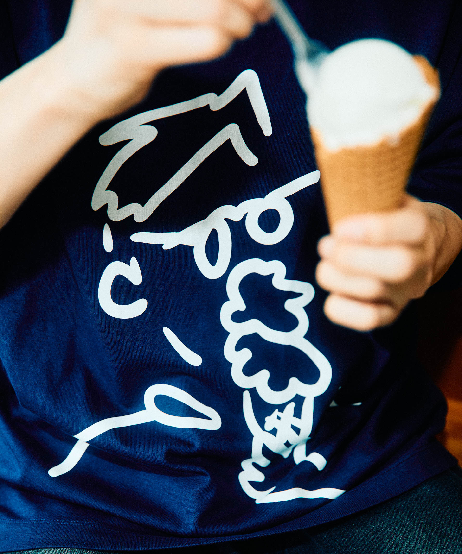 NANO universe「Anti Soaked(R) 汗染み防止 BIG BABY ICE CREAM #1」|Tシャツ・カットソー|