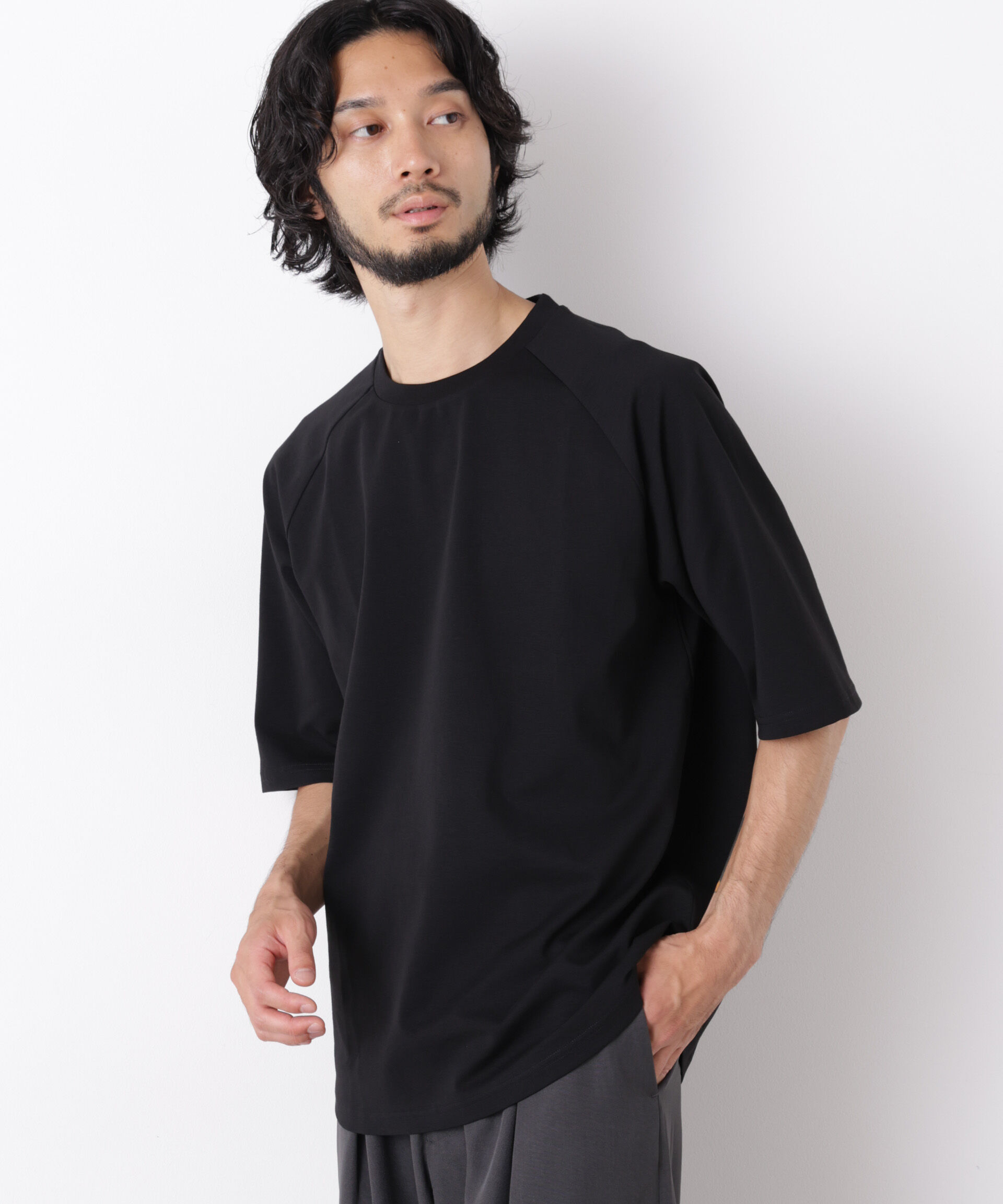 NANO universe「ビッグドレープTシャツ 半袖」|Tシャツ・カットソー|