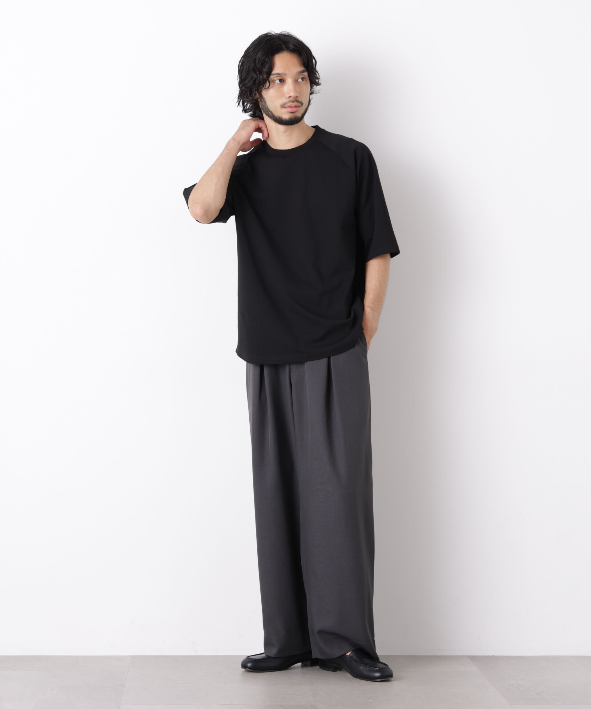 NANO universe「ビッグドレープTシャツ 半袖」|Tシャツ・カットソー|