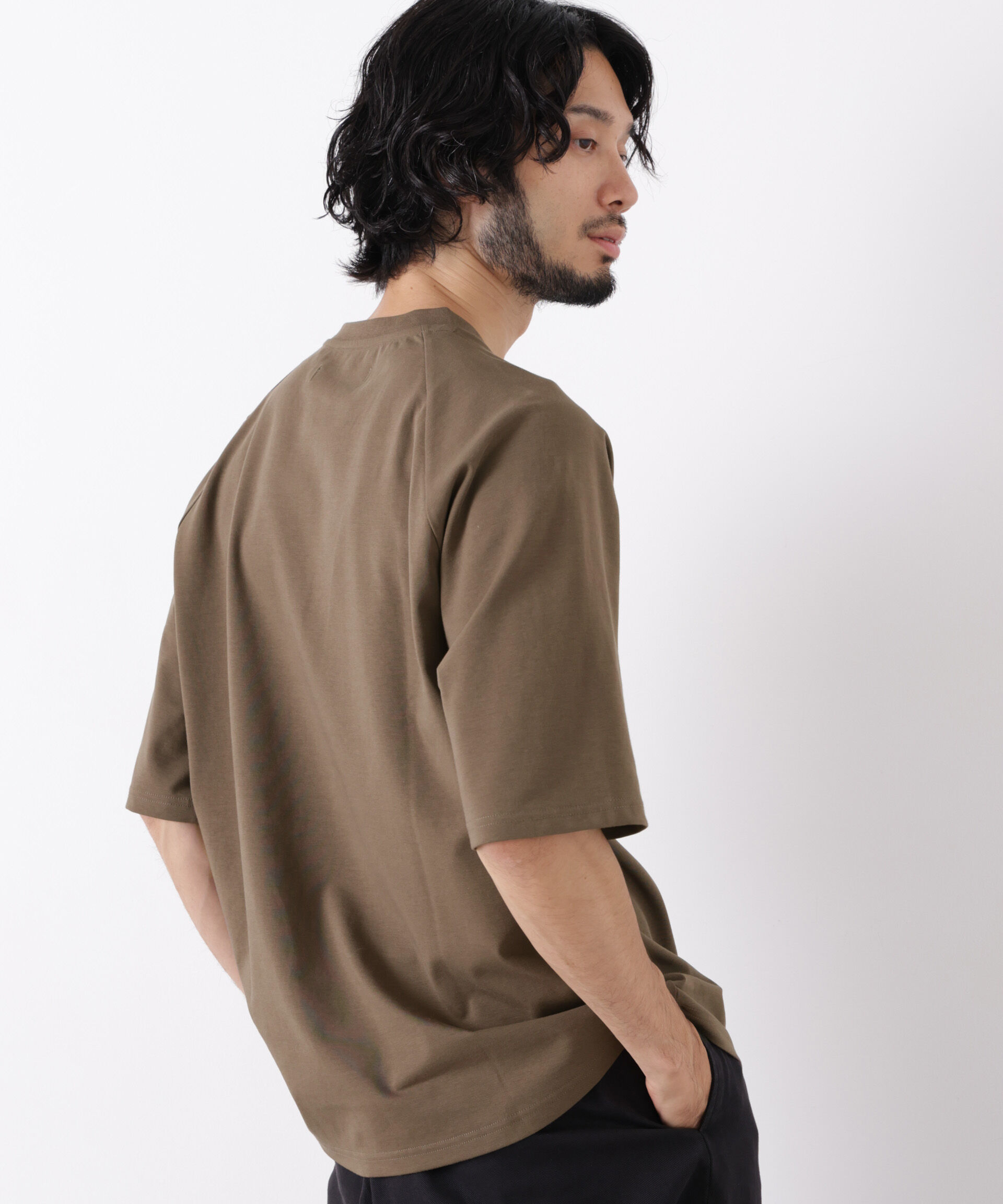 NANO universe「ビッグドレープTシャツ 半袖」|Tシャツ・カットソー|