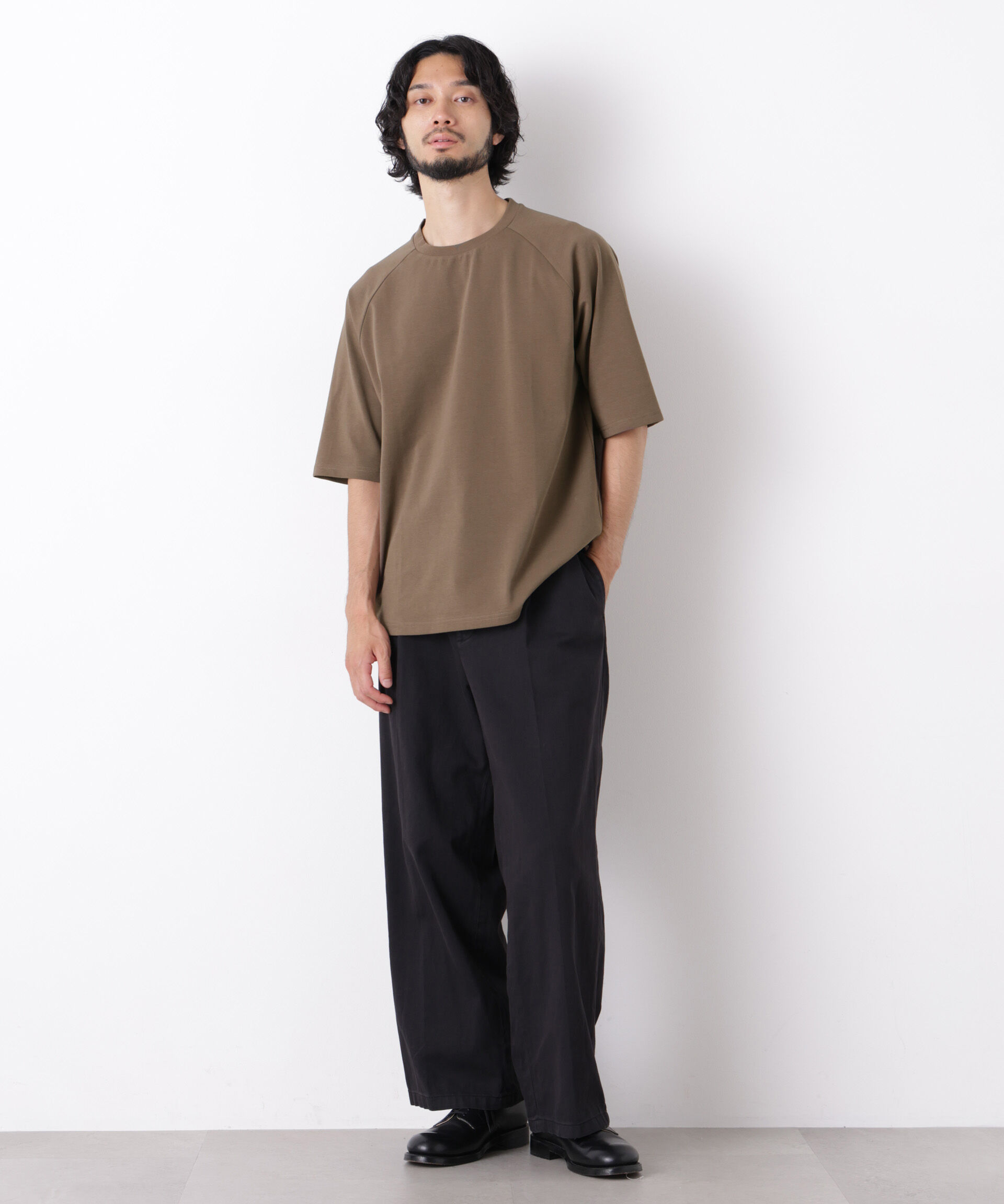 NANO universe「ビッグドレープTシャツ 半袖」|Tシャツ・カットソー|