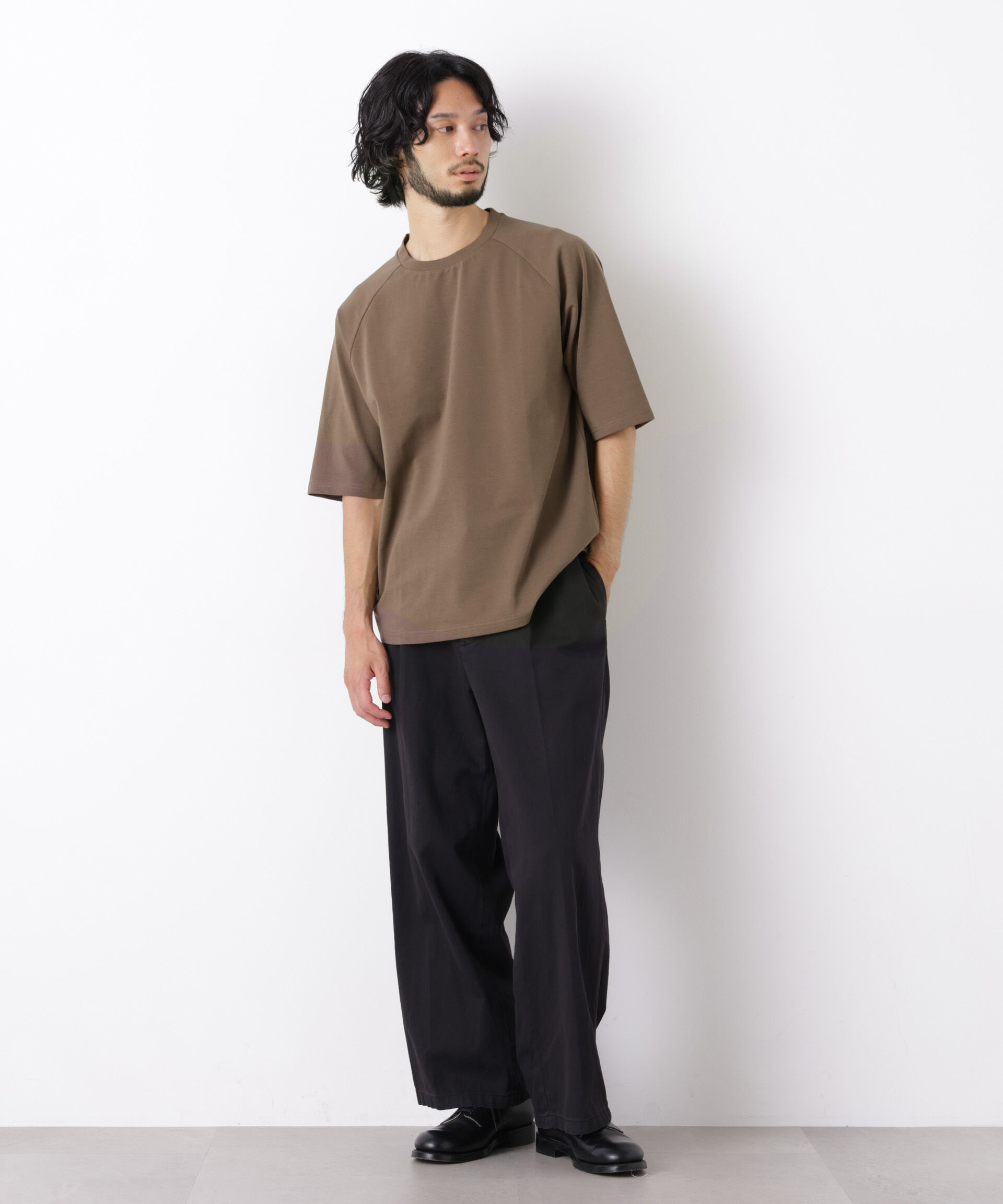 NANO universe「ビッグドレープTシャツ 半袖」|Tシャツ・カットソー|