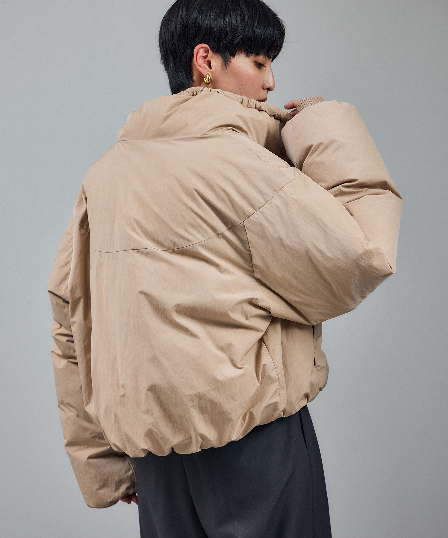 SALON adam et rope'「[GREENDOWN（グリーンダウン）]クロップドダウンブルゾン/ 撥水加工」|ダウン|