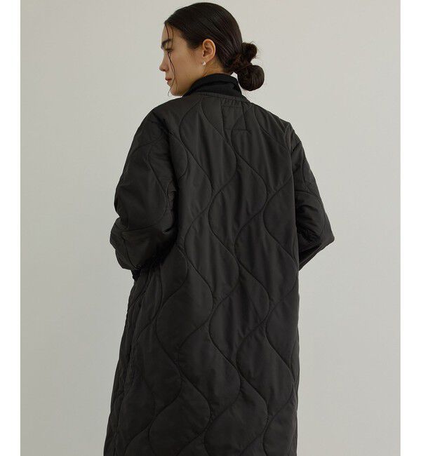 SALON adam et rope'「【LAVENHAM（ラベンハム） for SALON】LONGLINE BOMBER キルティングロングコート / 軽量」|その他|
