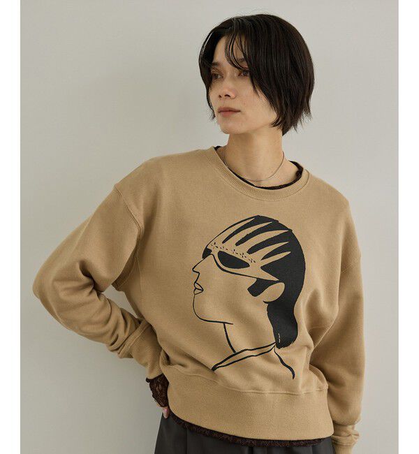 SALON adam et rope'「【Camille de Cussac for SALON】アートプリントスウェット」|スウェット・ジャージ|