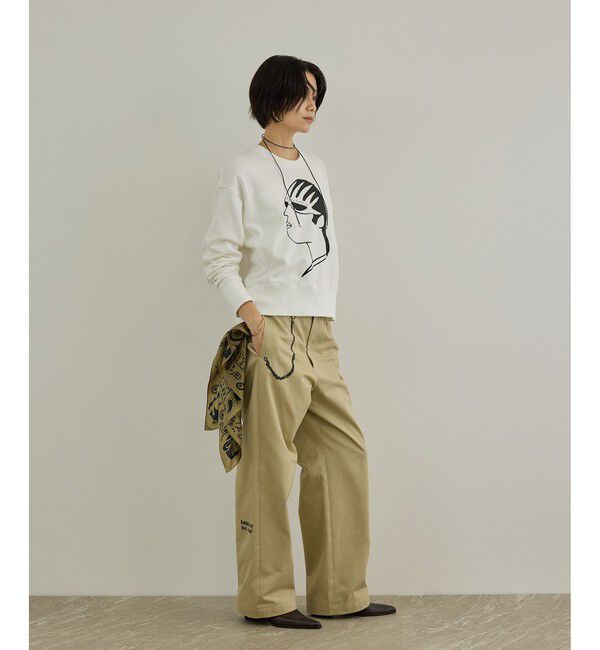 SALON adam et rope'「【Camille de Cussac for SALON】アートプリントスウェット」|スウェット・ジャージ|