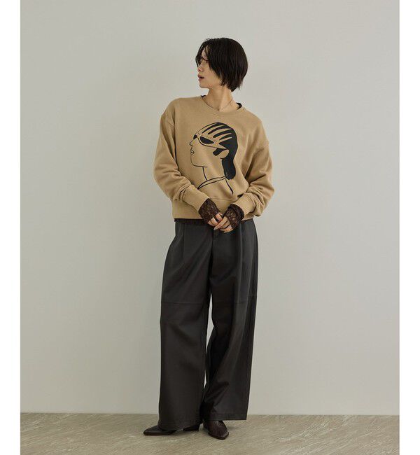 SALON adam et rope'「【Camille de Cussac for SALON】アートプリントスウェット」|スウェット・ジャージ|