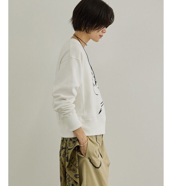SALON adam et rope'「【Camille de Cussac for SALON】アートプリントスウェット」|スウェット・ジャージ|
