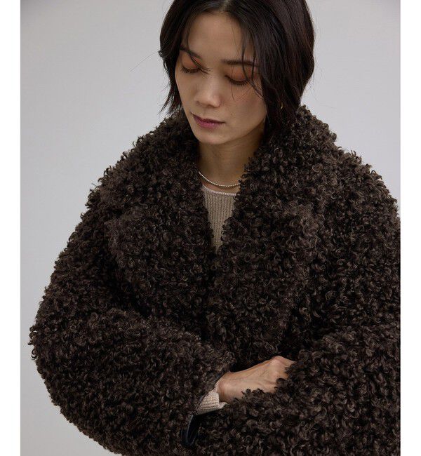 SALON adam et rope'「ムートンライクリバーシブルショートコート」|その他|