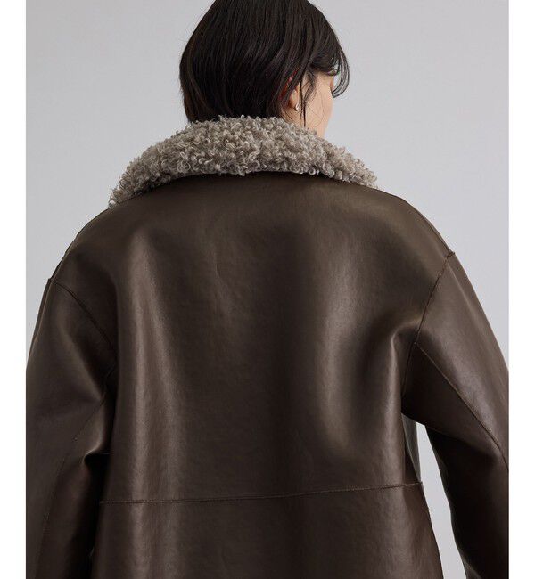SALON adam et rope'「ムートンライクリバーシブルショートコート」|その他|