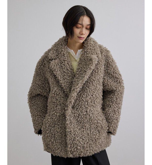 SALON adam et rope'「ムートンライクリバーシブルショートコート」|その他|
