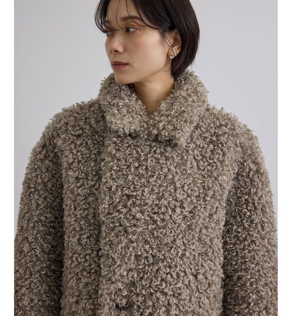 SALON adam et rope'「ムートンライクリバーシブルショートコート」|その他|