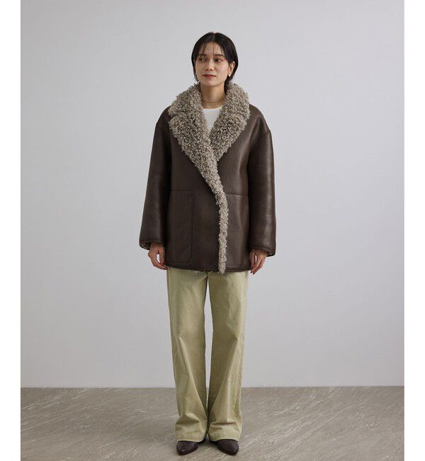 SALON adam et rope'「ムートンライクリバーシブルショートコート」|その他|