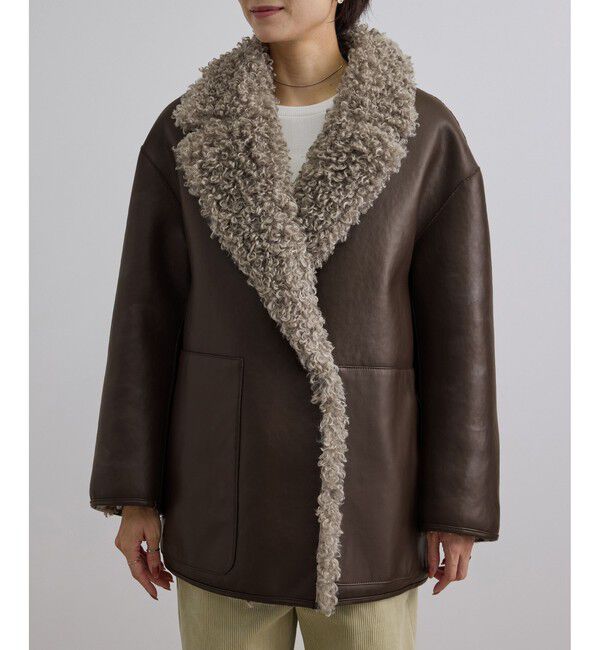 SALON adam et rope'「ムートンライクリバーシブルショートコート」|その他|