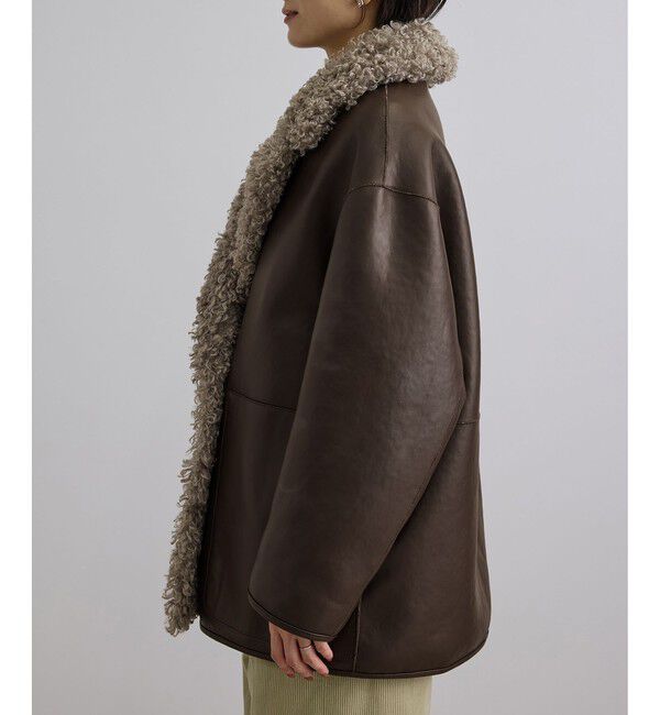 SALON adam et rope'「ムートンライクリバーシブルショートコート」|その他|