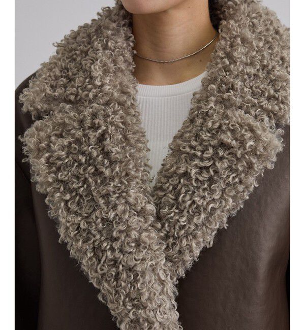 SALON adam et rope'「ムートンライクリバーシブルショートコート」|その他|