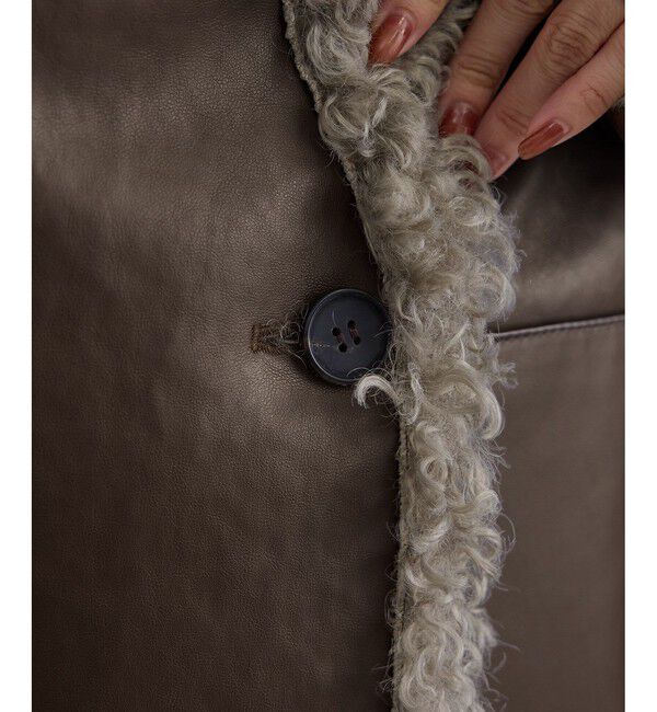 SALON adam et rope'「ムートンライクリバーシブルショートコート」|その他|