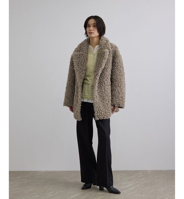 SALON adam et rope'「ムートンライクリバーシブルショートコート」|その他|
