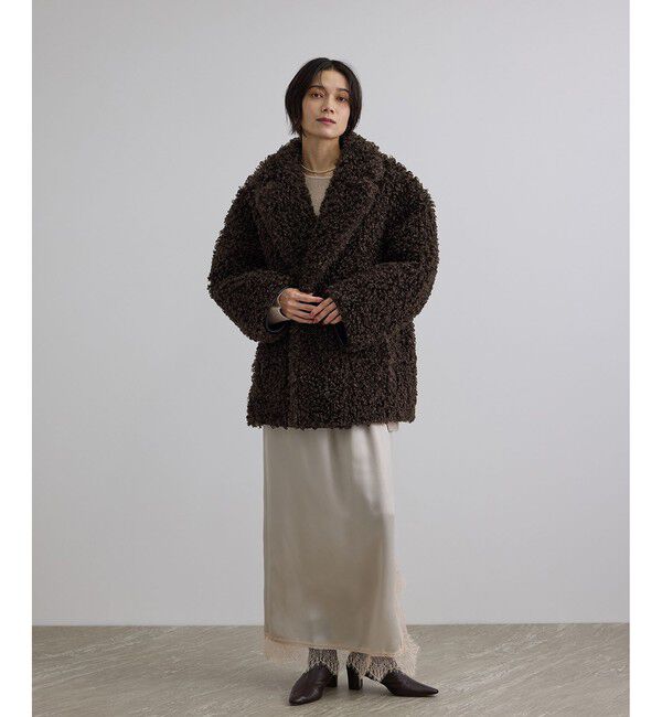 SALON adam et rope'「ムートンライクリバーシブルショートコート」|その他|