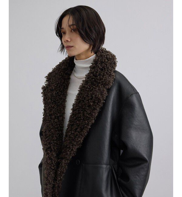 SALON adam et rope'「ムートンライクリバーシブルショートコート」|その他|