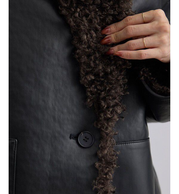SALON adam et rope'「ムートンライクリバーシブルショートコート」|その他|