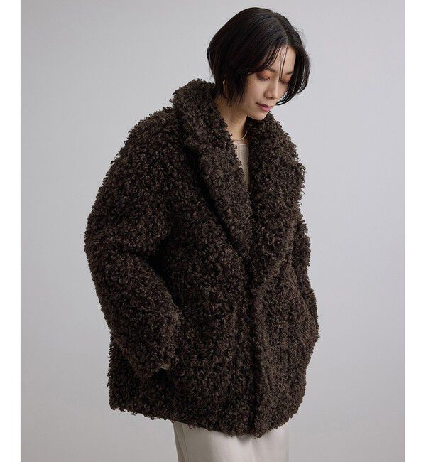 SALON adam et rope'「ムートンライクリバーシブルショートコート」|その他|