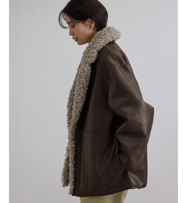 SALON adam et rope'「ムートンライクリバーシブルショートコート」|その他|