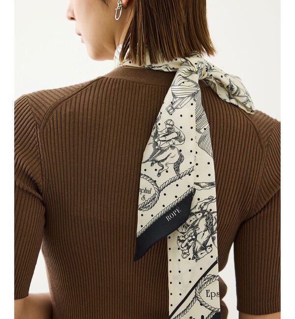 ROPE「ROPE' リバイバルシルクタイスカーフ/26AW」|バンダナ・スカーフ|オフホワイト(15)