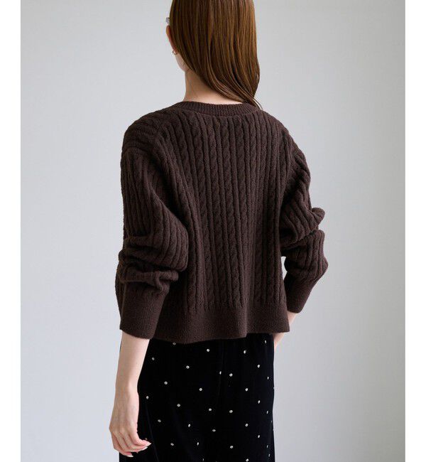 Rope&rsquo;Picnic「スフレニット ケーブルショートカーディガン」|カーディガン|