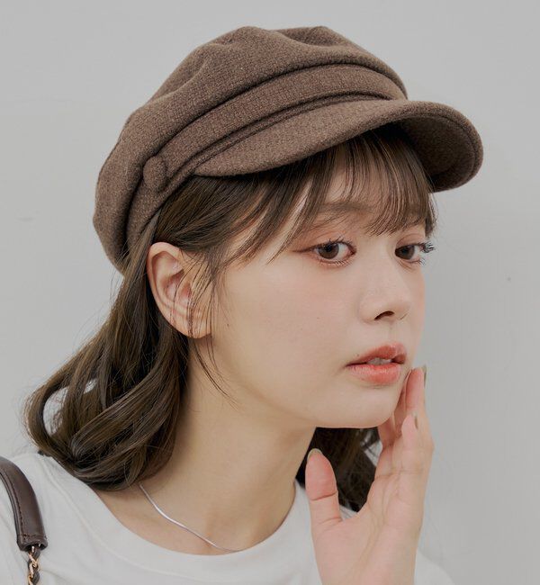  「くるみボタンキャスケット」|ハット|