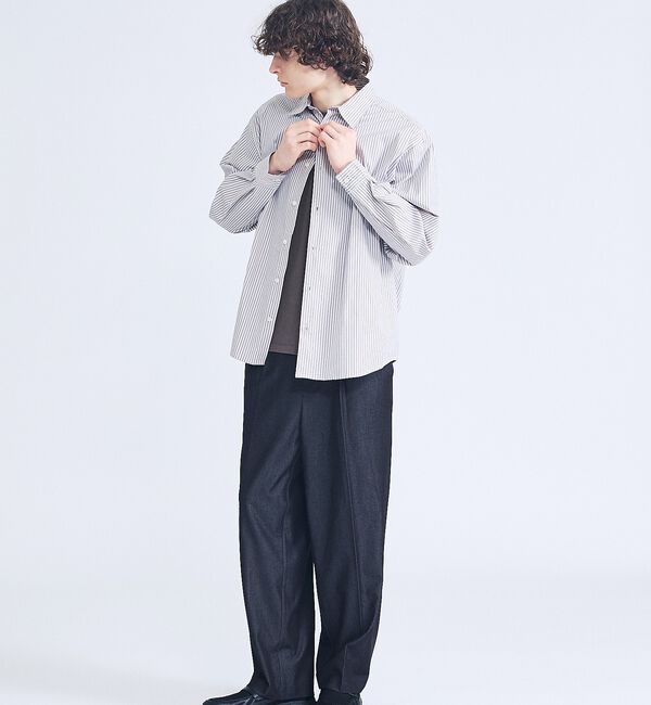 ABAHOUSE「【セットアップ対応】デニムライクツイル ワイド イージーパンツ / ベージュ」|その他|