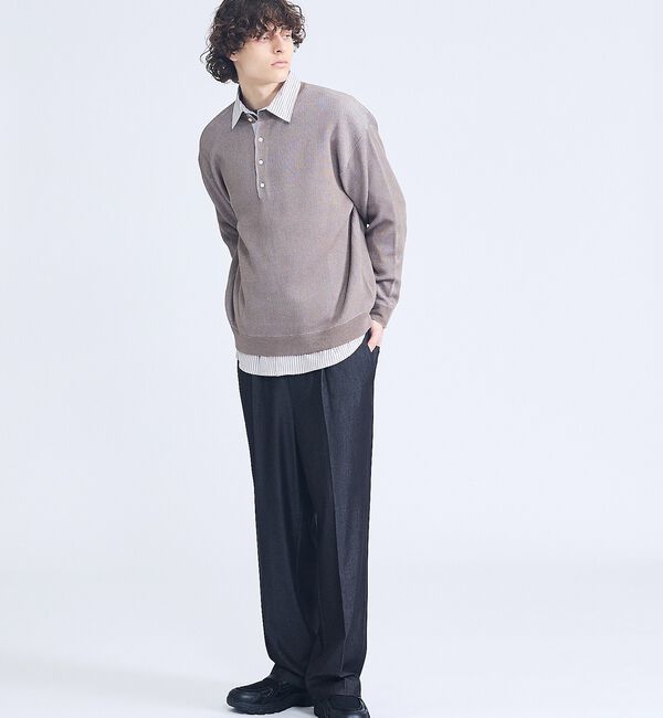 ABAHOUSE「【セットアップ対応】デニムライクツイル ワイド イージーパンツ / ベージュ」|その他|