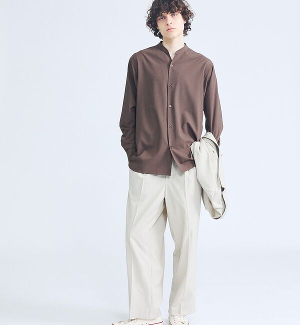 ABAHOUSE「【セットアップ対応】デニムライクツイル ワイド イージーパンツ / ベージュ」|その他|