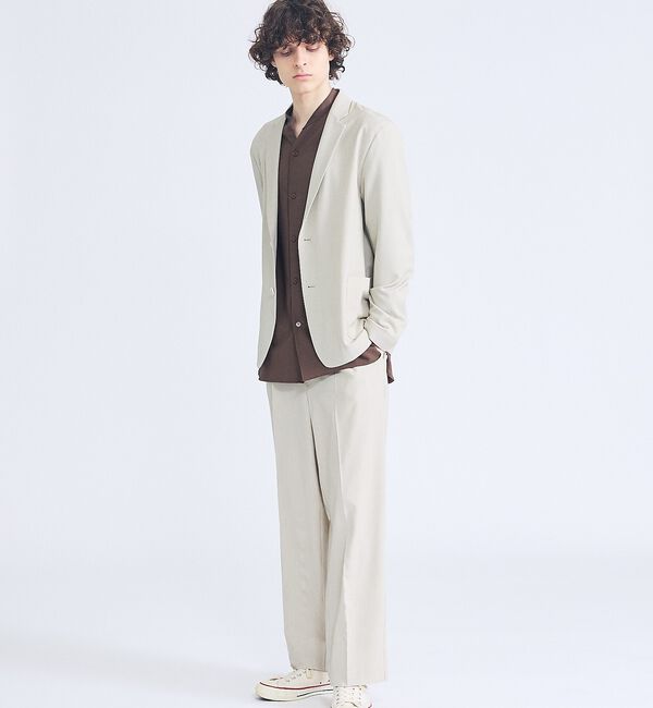ABAHOUSE「【セットアップ対応】デニムライクツイル ワイド イージーパンツ / ベージュ」|その他|