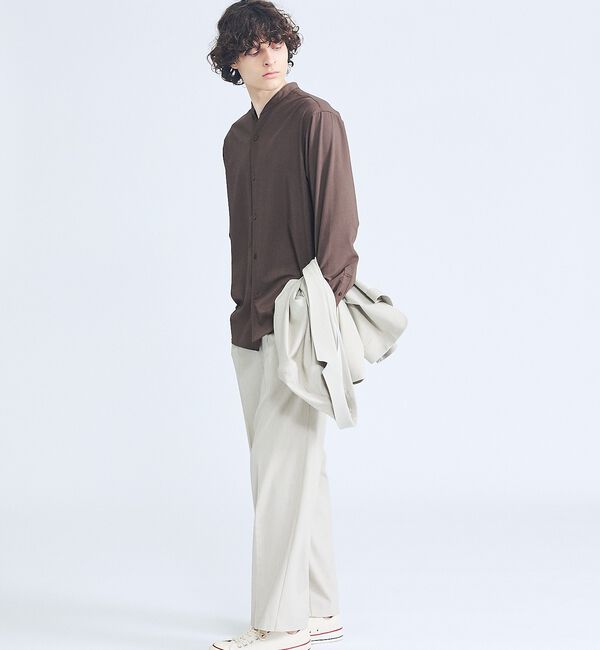 ABAHOUSE「【セットアップ対応】デニムライクツイル ワイド イージーパンツ / ベージュ」|その他|