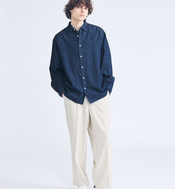 ABAHOUSE「【セットアップ対応】デニムライクツイル ワイド イージーパンツ / ベージュ」|その他|