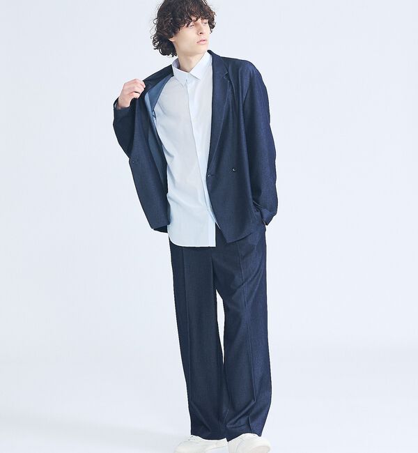 ABAHOUSE「【セットアップ対応】デニムライクツイル ワイド イージーパンツ / ベージュ」|その他|