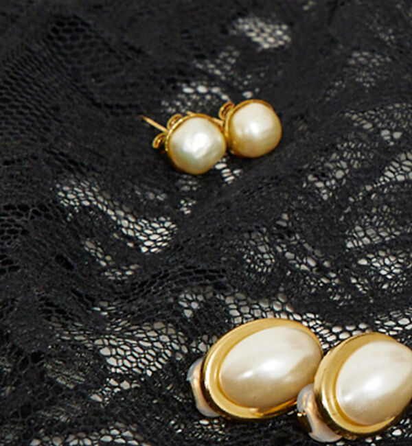Rouge vif「【Caline Paris /カリーヌパリ 】ヴィンテージパールピアス」|ピアス|