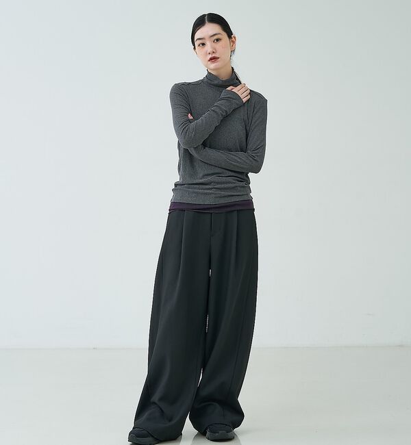 NOMINE「タックワイドパンツ｜カルゼ/ストライプ セットアップ対応」|その他|
