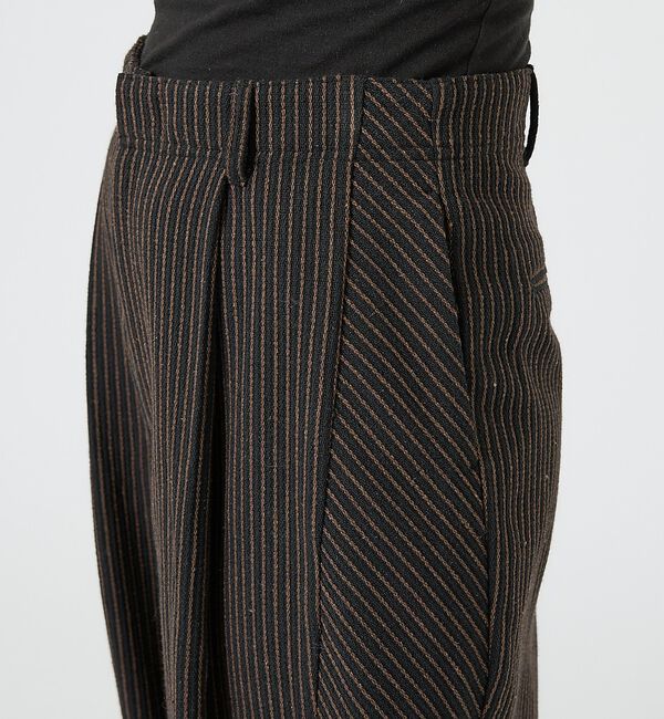 NOMINE「タックワイドパンツ｜カルゼ/ストライプ セットアップ対応」|その他|
