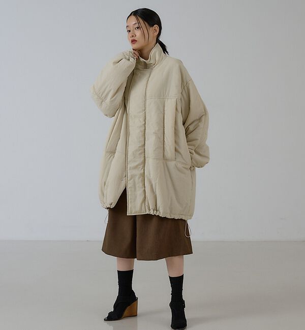 NOMINE「フロントボタン オックス バミューダワイドパンツ｜セットアップ対応 ウールライク」|その他|