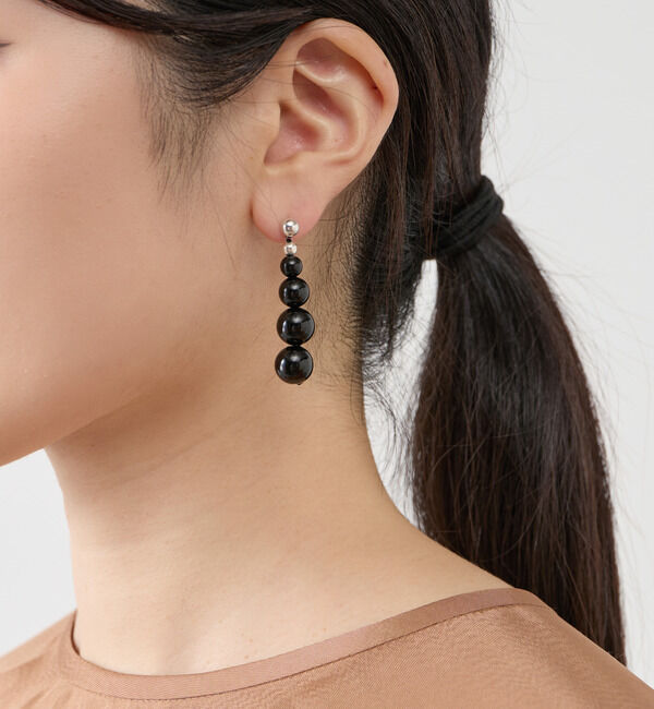 TIARA「【PHILIPPE AUDIBERT/フィリップオーディベール】ピアス（一部別注カラー）」|ピアス|ブラック
