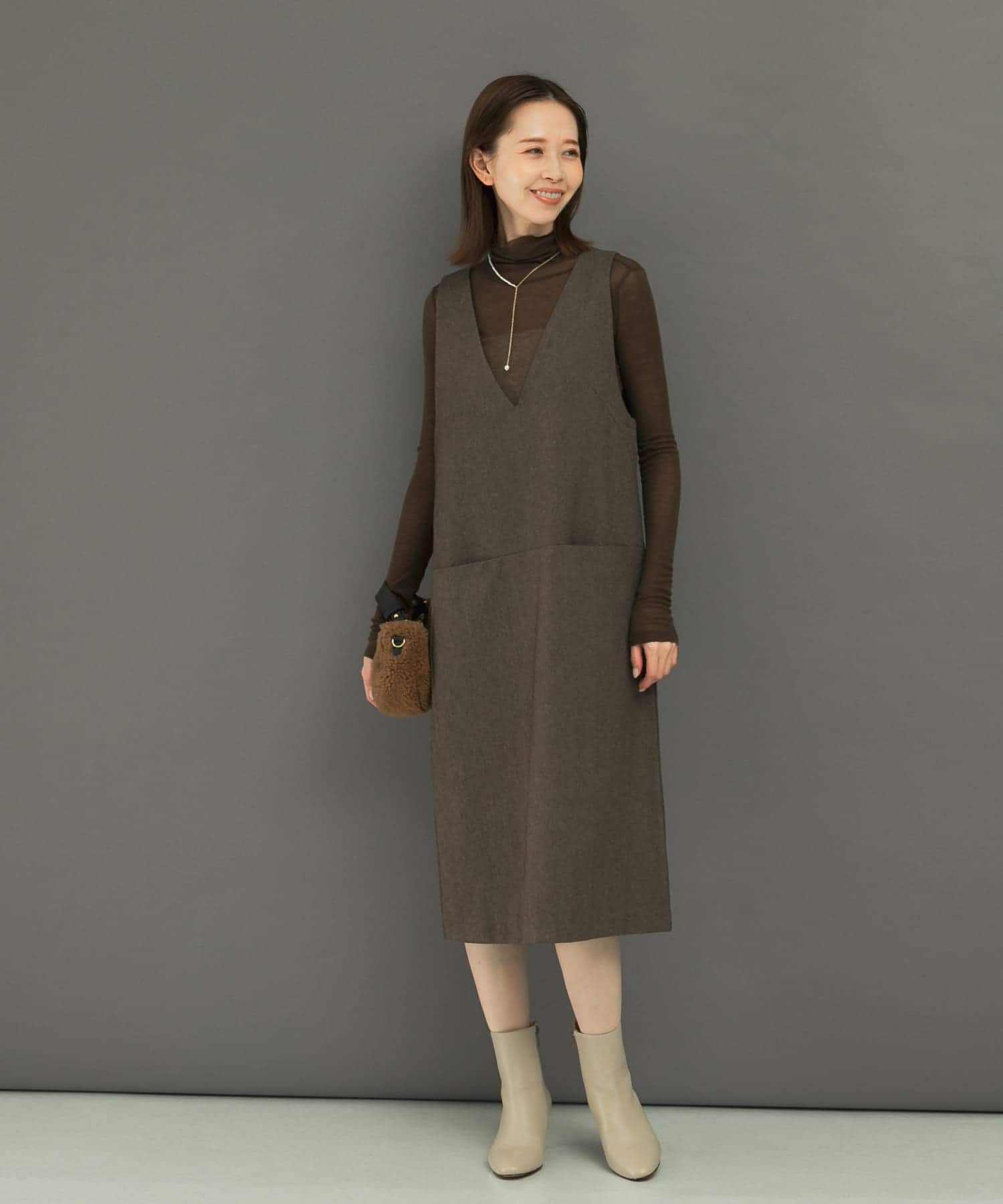URBAN RESEARCH ROSSO「『UR TECH』ジャンパーワンピース」|ワンピース|