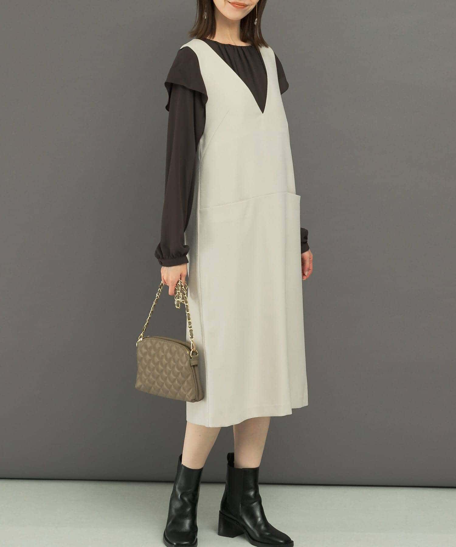 URBAN RESEARCH ROSSO「『UR TECH』ジャンパーワンピース」|ワンピース|