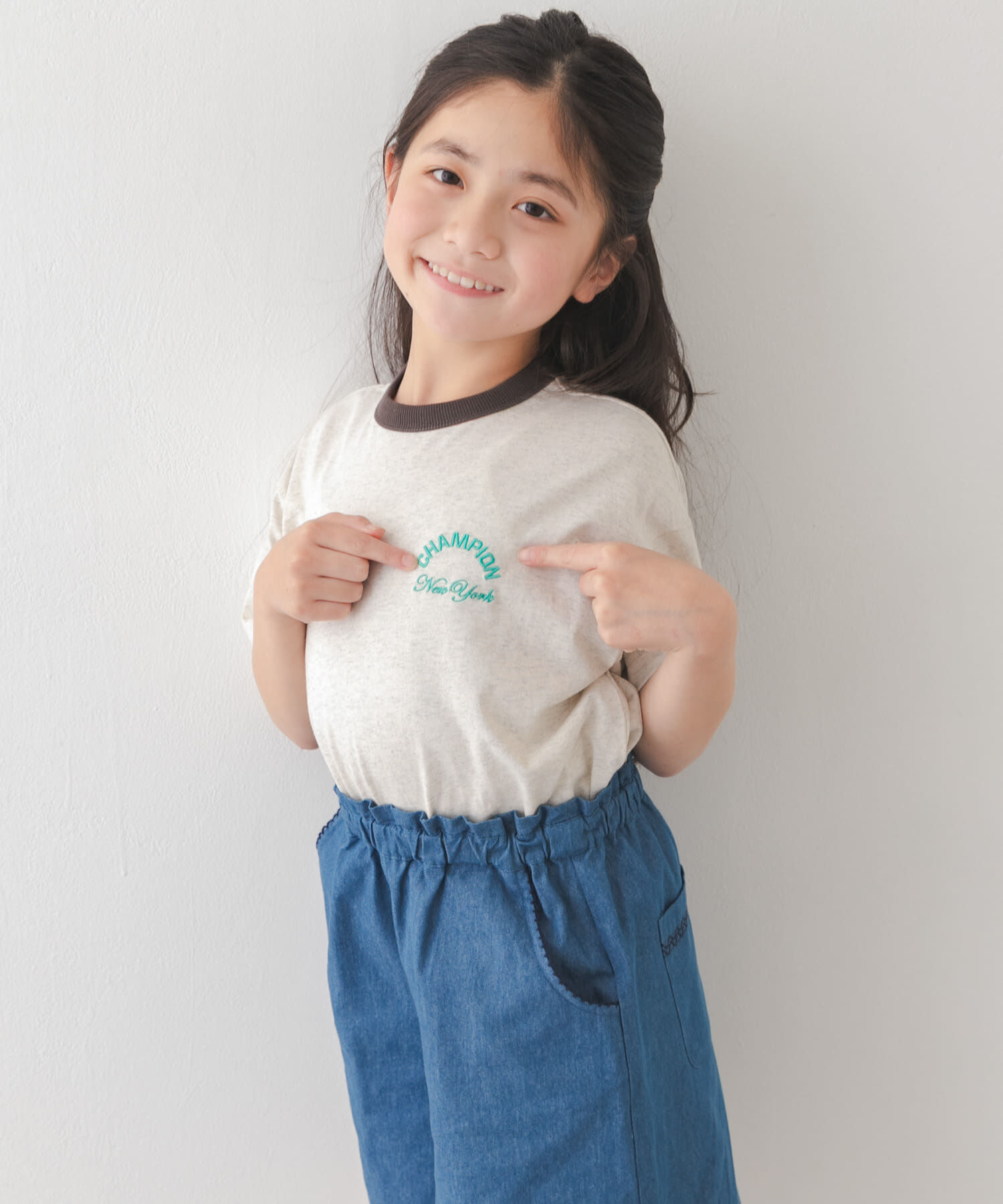 URBAN RESEARCH DOORS「『別注』CHAMPION&times;DOORS　リンガー刺繍ロゴTシャツ(KIDS)」|その他|