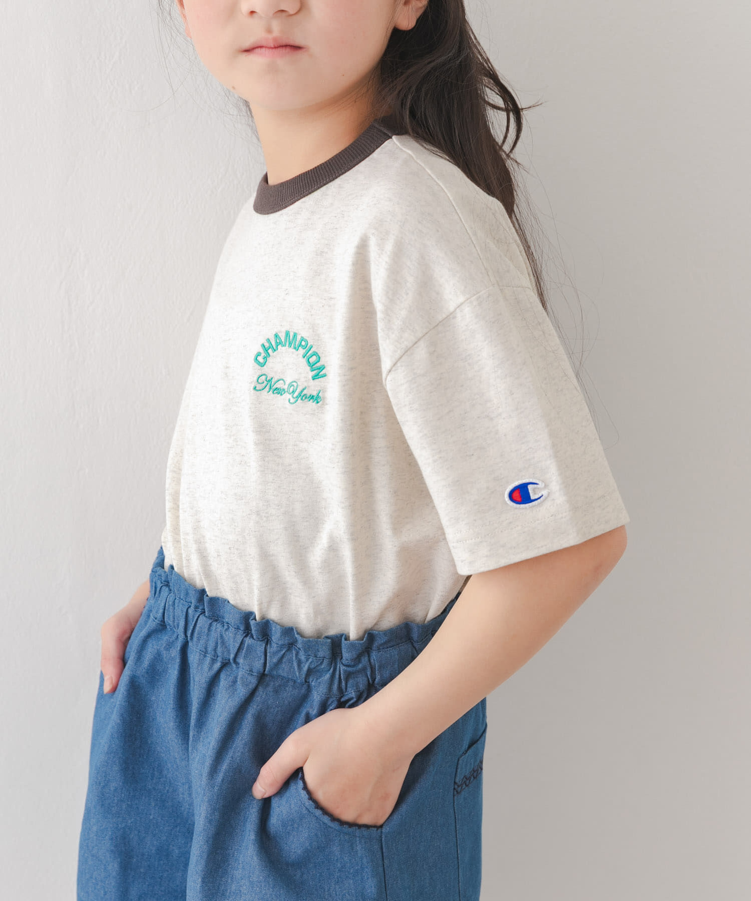URBAN RESEARCH DOORS「『別注』CHAMPION&times;DOORS　リンガー刺繍ロゴTシャツ(KIDS)」|その他|