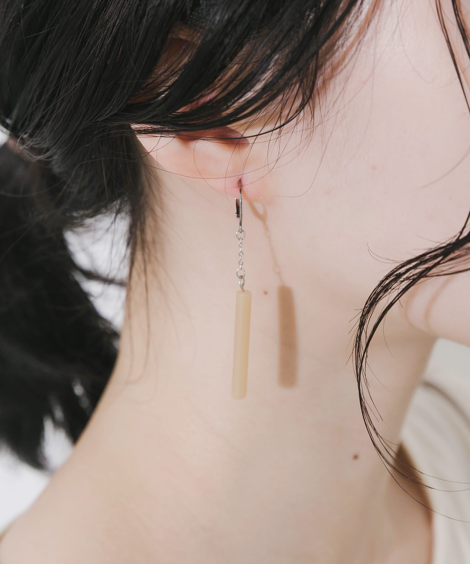 SMELLY「ステンレスアシンメトリーハートピアス」|ピアス|