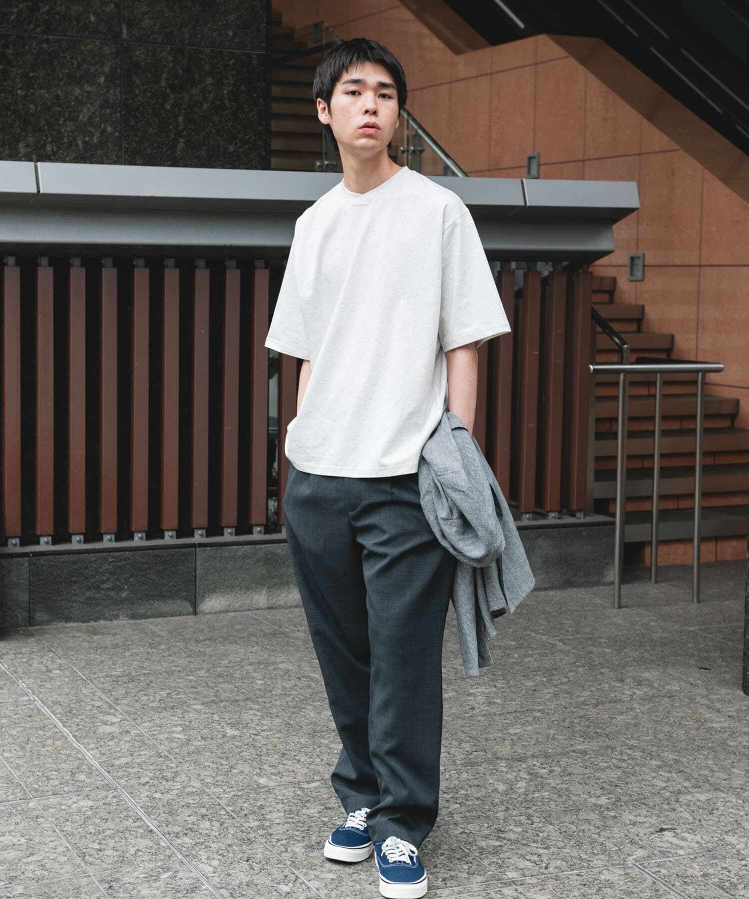 URBAN RESEARCH DOORS「『速乾/接触冷感/UVカット』Sorona ラウンドカラーショートスリーブTシャツ」|Tシャツ・カットソー|