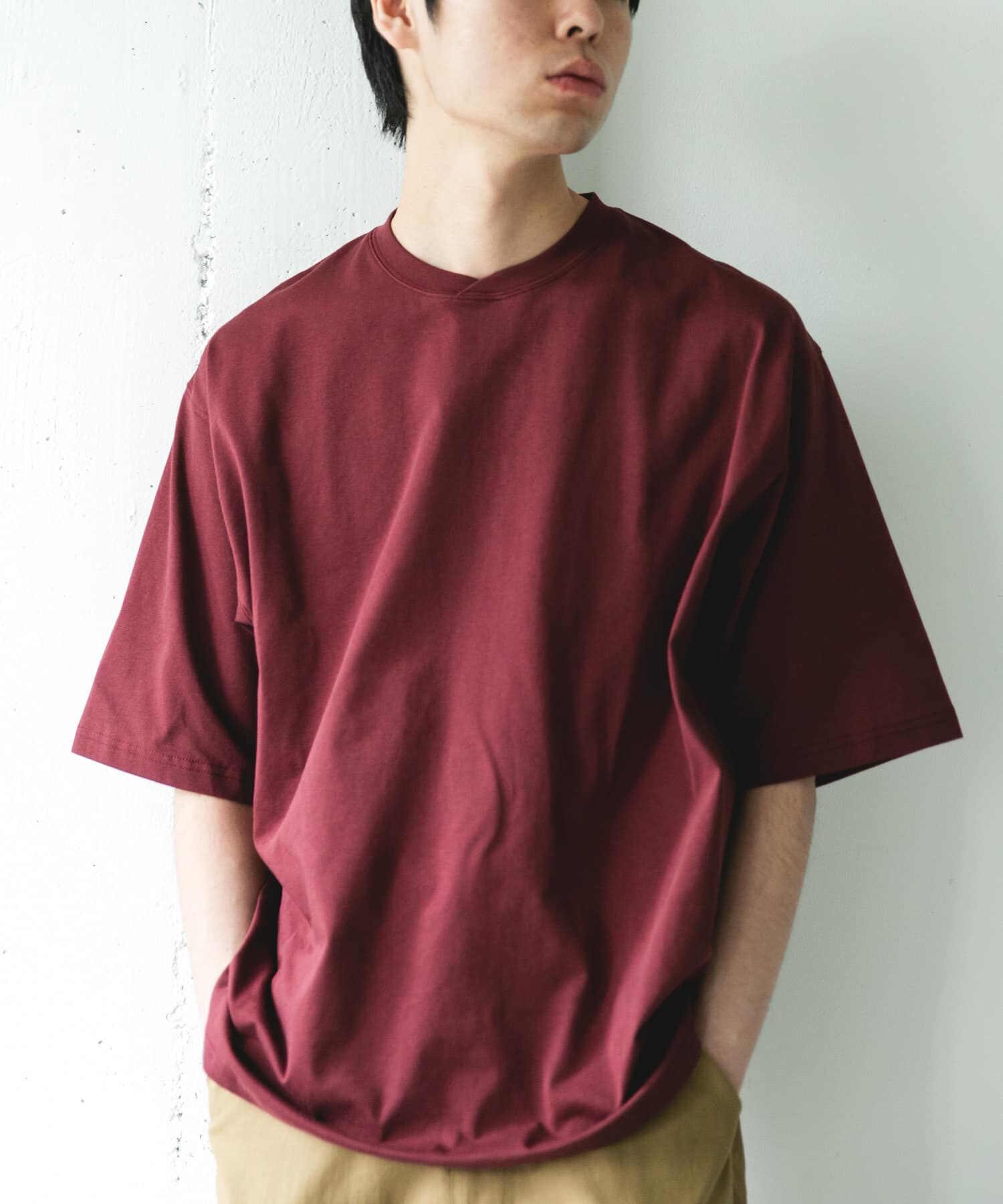 URBAN RESEARCH DOORS「『速乾/接触冷感/UVカット』Sorona ラウンドカラーショートスリーブTシャツ」|Tシャツ・カットソー|
